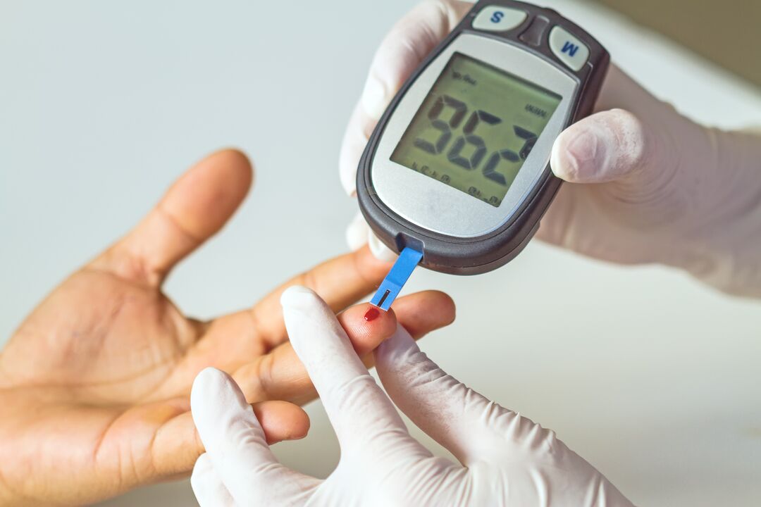 high sugar level during the examination before taking Glucoren